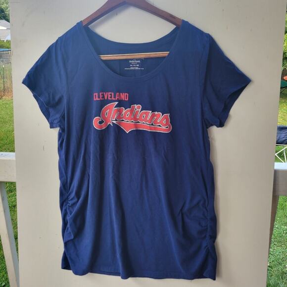 Cleavland Indians MLB Maturnity Tee Shirt Women’s XL 9 Months Your Out - Picture 5 of 6